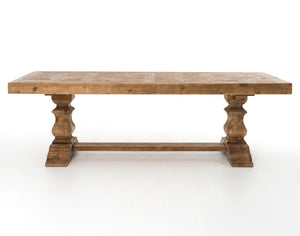 Castle 98" Dining Table - Bleached Pine