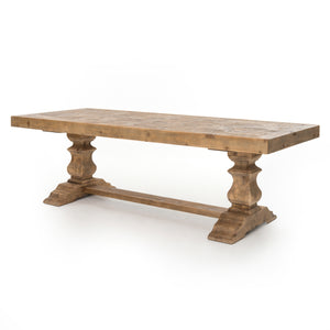 Castle 98" Dining Table - Bleached Pine