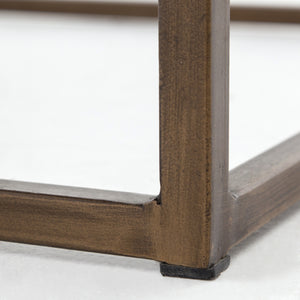 Oxford Leather Tufted End Table - Black