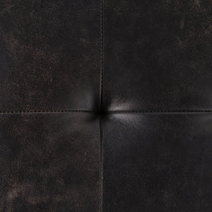 Lindy Black Leather & Iron Bench