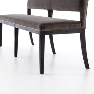 Sara Dining Bench - Washed Velvet Grey