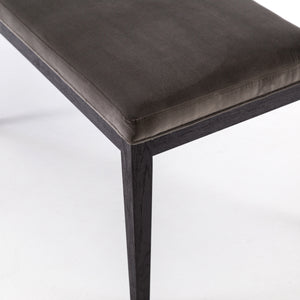 Sara Dining Bench - Washed Velvet Grey