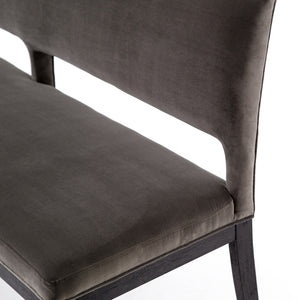 Sara Dining Bench - Washed Velvet Grey