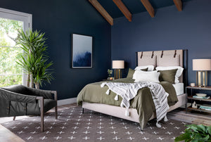 Leigh Upholstered King Bed - Palm Ecru