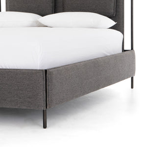 Leigh Upholstered Queen Bed - San Remo Ash