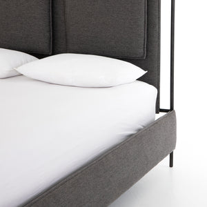 Leigh Upholstered Queen Bed - San Remo Ash