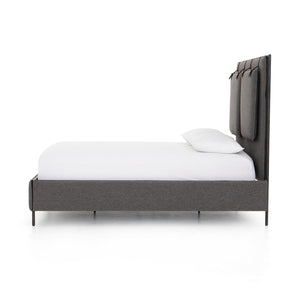 Leigh Upholstered Queen Bed - San Remo Ash
