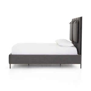 Leigh Upholstered Queen Bed - San Remo Ash