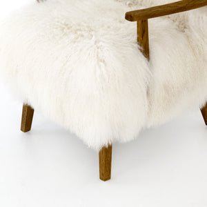 Ashland Armchair - Mongolia Cream Fur