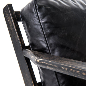 Brooks Lounge Chair - Ebony Black Wash