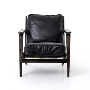 Brooks Lounge Chair - Ebony Black Wash