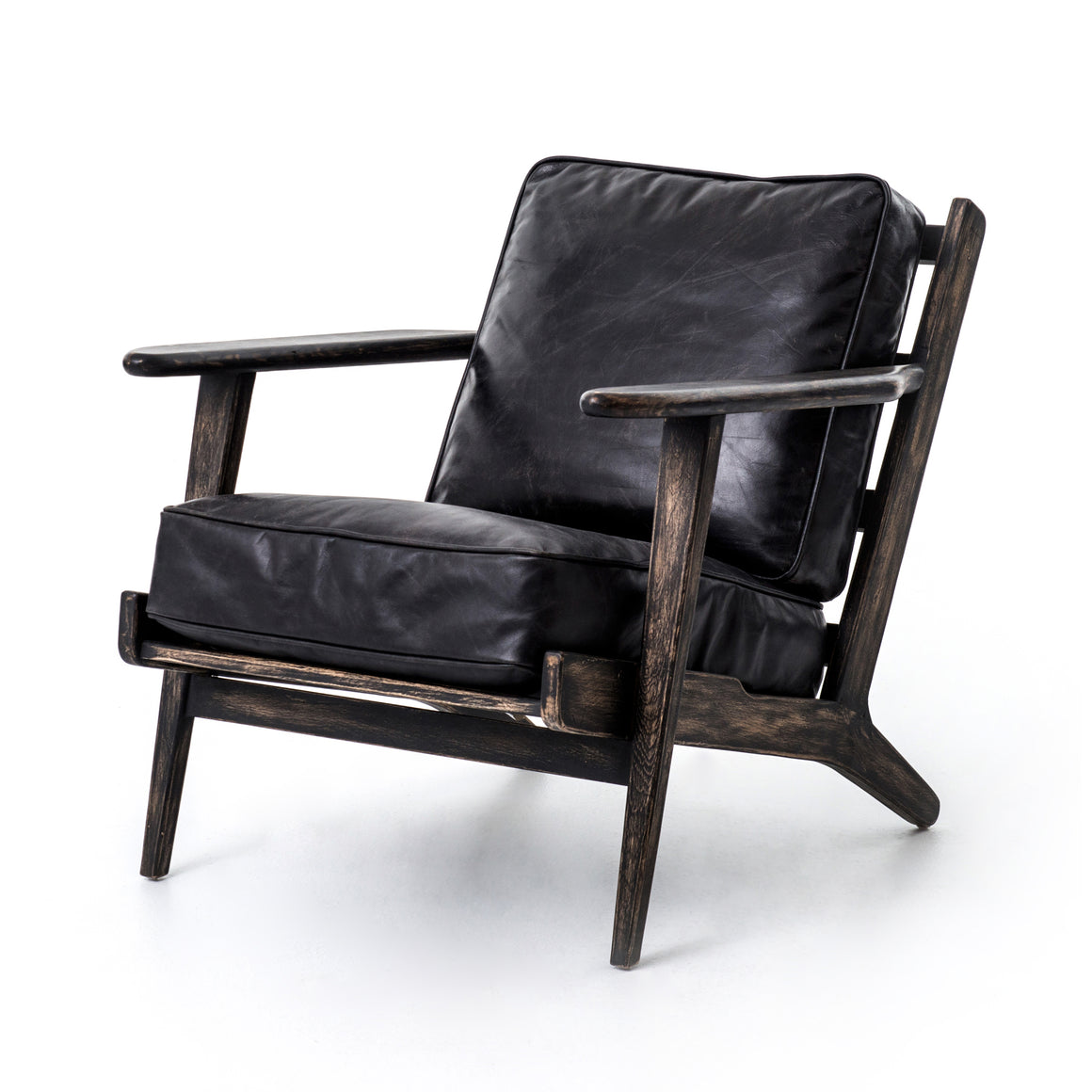 Brooks Lounge Chair - Ebony Black Wash