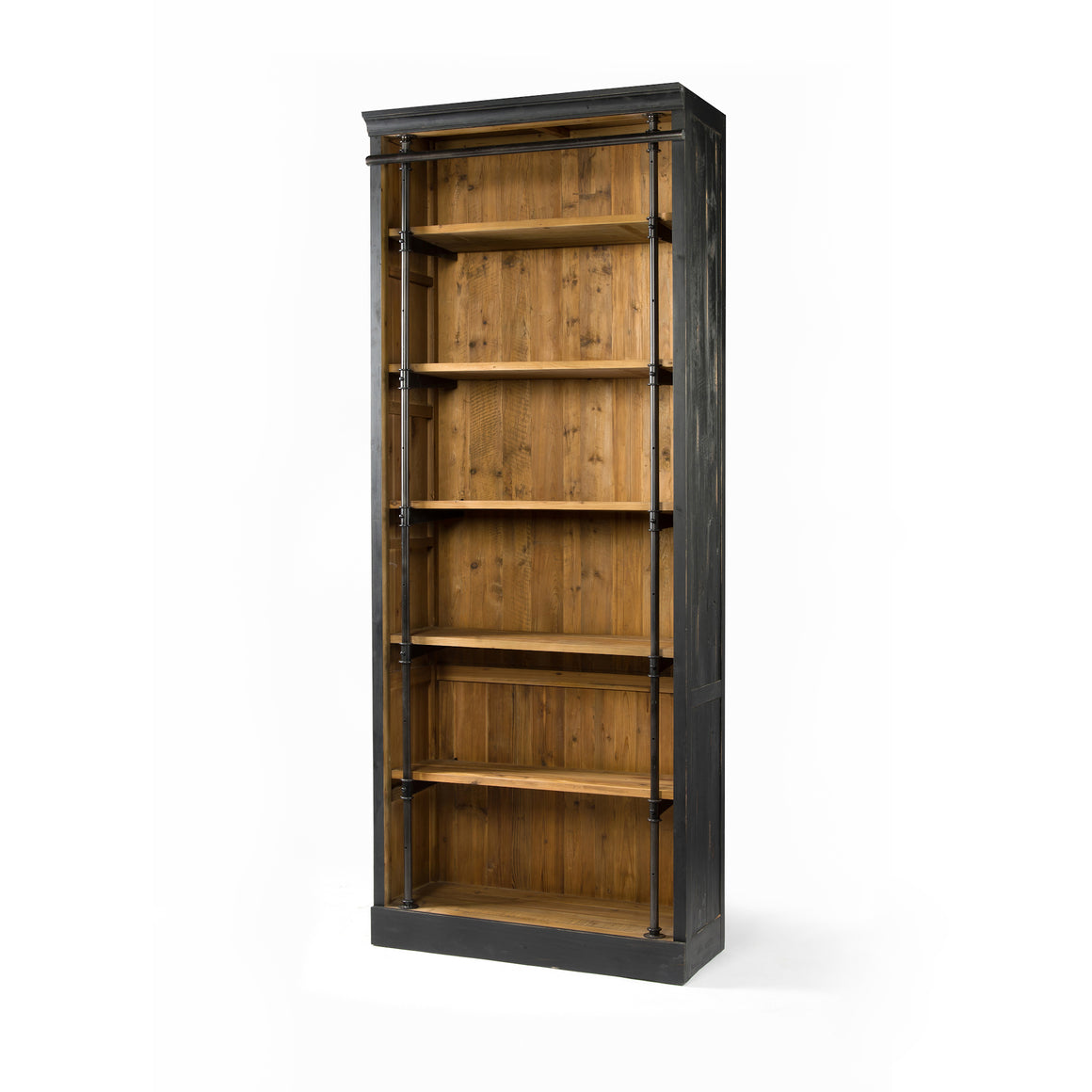 Ivy Reclaimed Pine & Black Bookcase