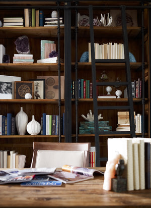 Ivy Reclaimed Pine & Black Bookcase