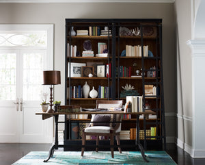 Ivy Reclaimed Pine & Black Bookcase And Ladder