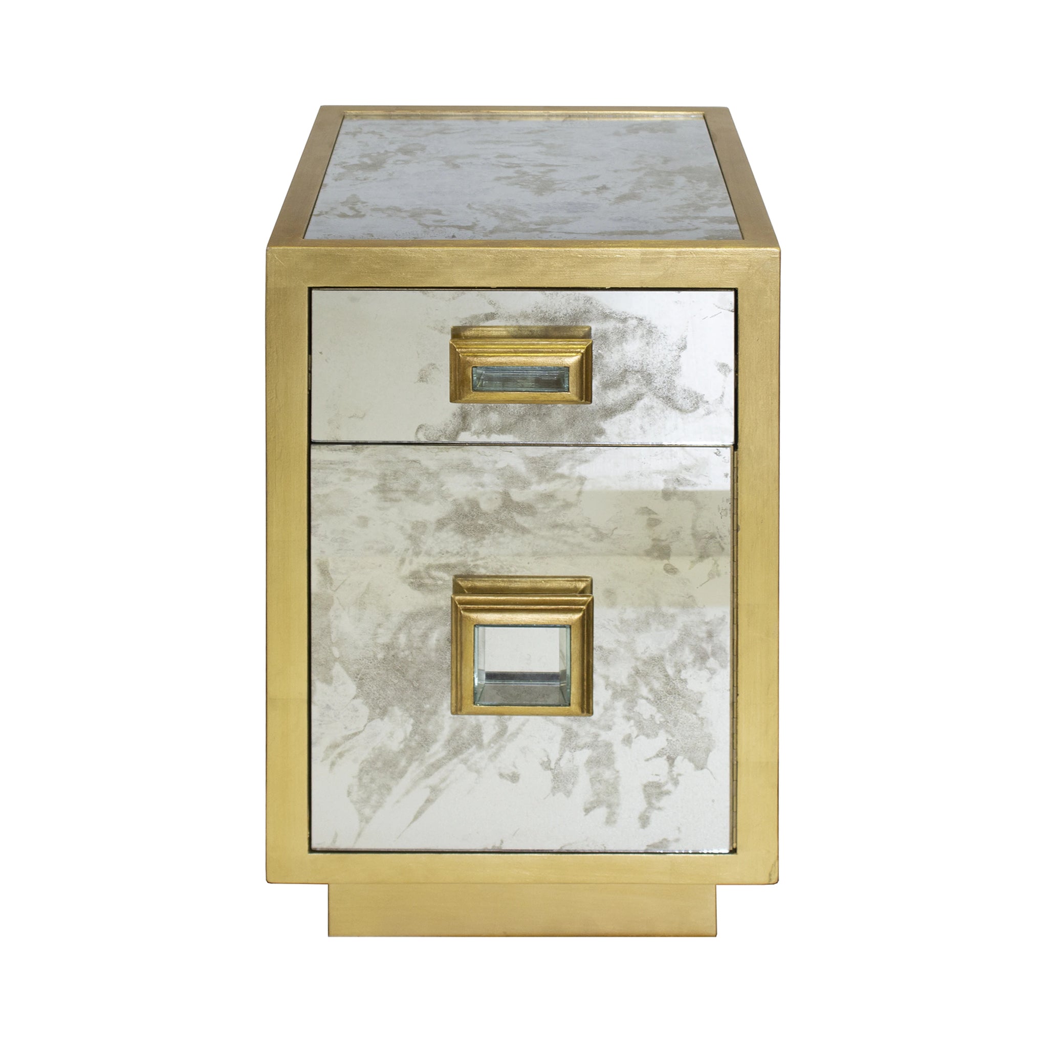 Worlds Away Cisco Storage Table - Gold Leaf