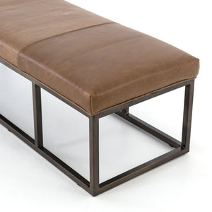 Beaumont Leather Bench - Warm Taupe Dakota Leather