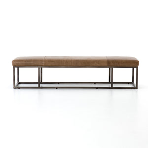Beaumont Leather Bench - Warm Taupe Dakota Leather