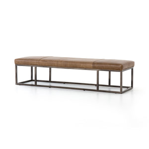 Beaumont Leather Bench - Warm Taupe Dakota Leather