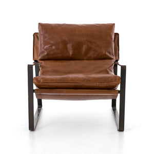 Emmett Sling Chair - Tobacco Brown Leather