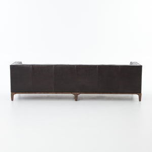 Dylan Modern Tufted Sofa - Black Leather