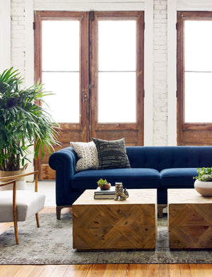 Griffon Chesterfield Tufted Sofa - Plush Navy