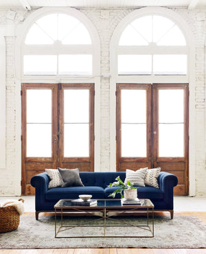 Griffon Chesterfield Tufted Sofa - Plush Navy