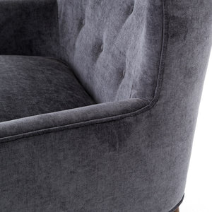 Clermont Chair-Charcoal Worn Velvet