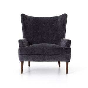 Clermont Chair-Charcoal Worn Velvet
