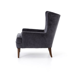 Clermont Chair-Charcoal Worn Velvet
