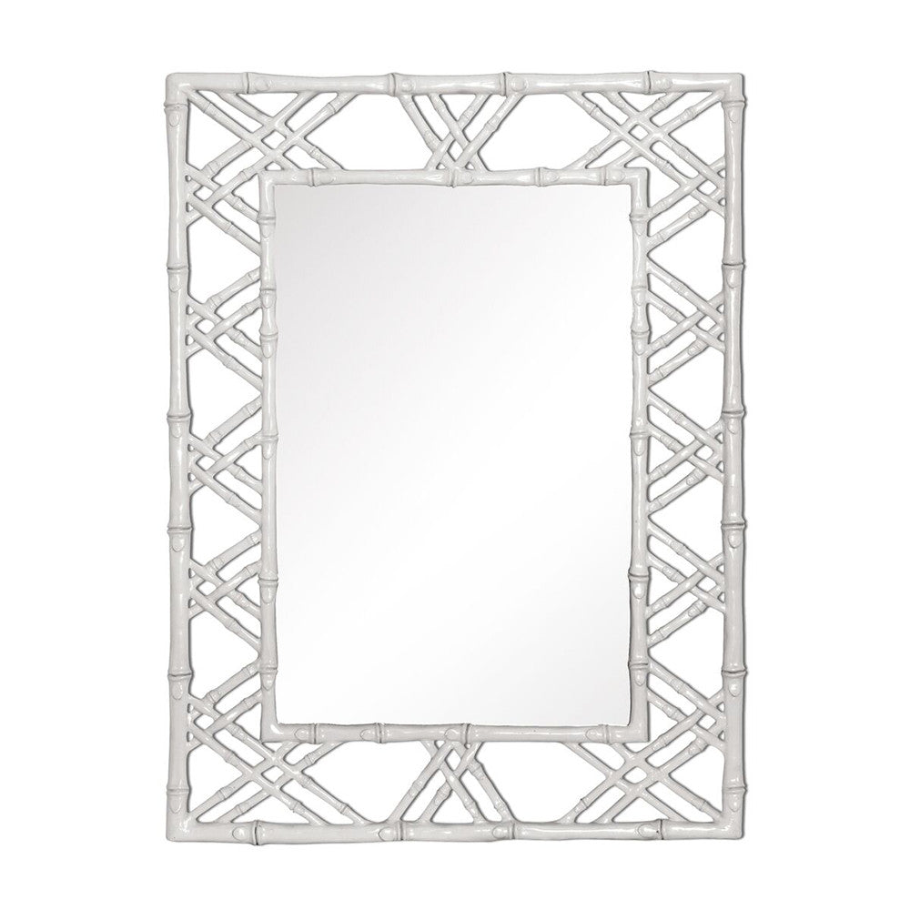 Lattice Mirror – White Lacquer | Claire Collection | Villa