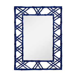 Lattice Mirror – Deep Sea Blue Lacquer | Claire Collection | Villa & House