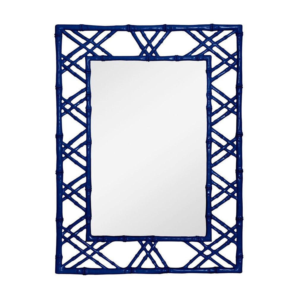 Lattice Mirror – Deep Sea Blue Lacquer | Claire Collection | Villa & House