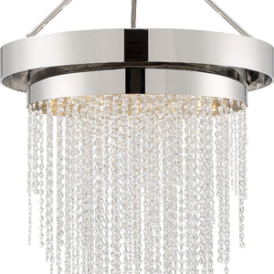 Clarksen 6 Light Polished Nickel Chandelier
