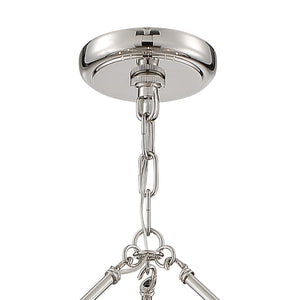 Clarksen 6 Light Polished Nickel Chandelier