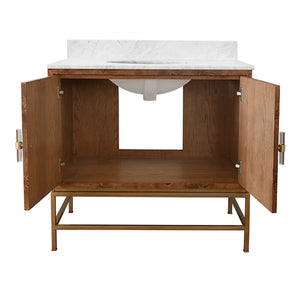 Worlds Away Clifford Bath Vanity - Dark Burl Wood