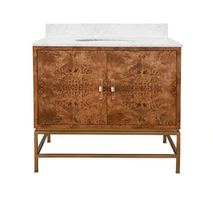 Worlds Away Clifford Bath Vanity - Dark Burl Wood