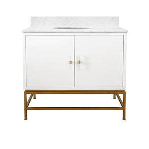 Worlds Away Clifford Bath Vanity - White Lacquer