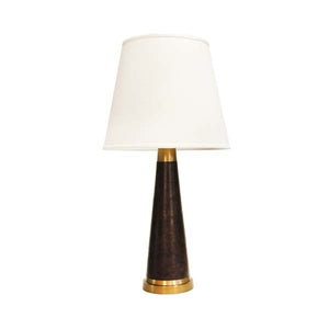 Worlds Away Clive Faux Brown Leather Table Lamp