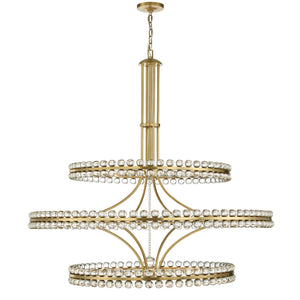 Clover 24 Light Aged Brass Chandelier