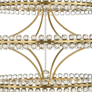 Clover 24 Light Aged Brass Chandelier
