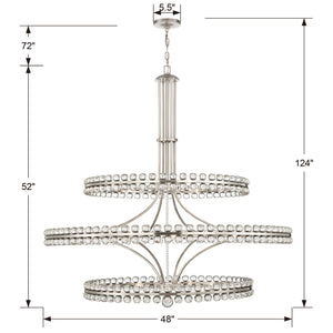 Clover 24 Light Aged Brass Chandelier
