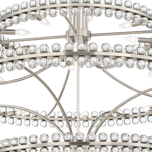 Clover 24 Light Aged Brass Chandelier