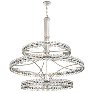 Clover 24 Light Aged Brass Chandelier