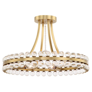 Clover 4 Light Aged Brass Ceiling Mount