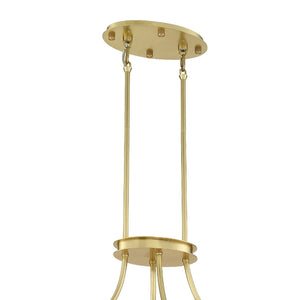 Clover 12 Light Aged Brass Chandelier