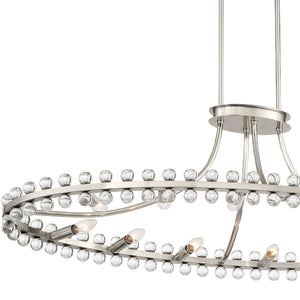 Clover 12 Light Aged Brass Chandelier