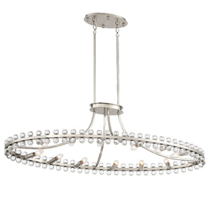 Clover 12 Light Aged Brass Chandelier