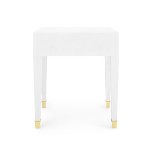 1-Drawer Side Table in White | Claudette Collection | Villa & House