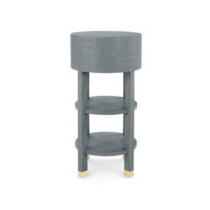 1-Drawer Round Side Table in Gray | Claudette Collection | Villa & House